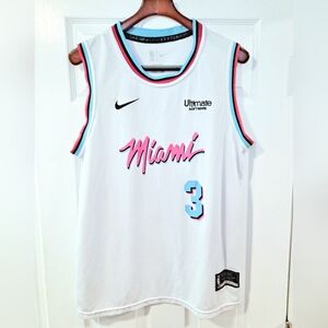 Nike NBA Dwyane Wade Miami Heat City Edition Swingman Jersey White vice